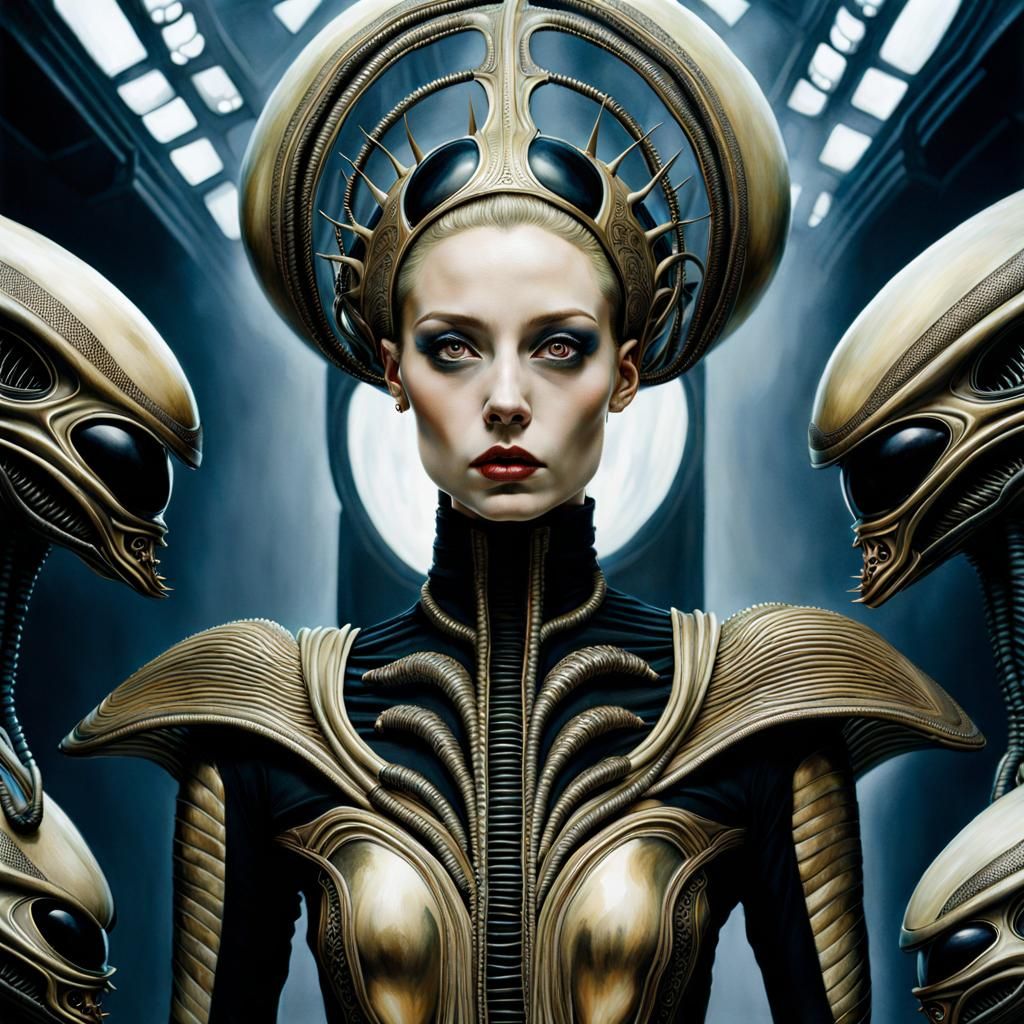 Alien Haute Couture Fashion Show in Watercolor