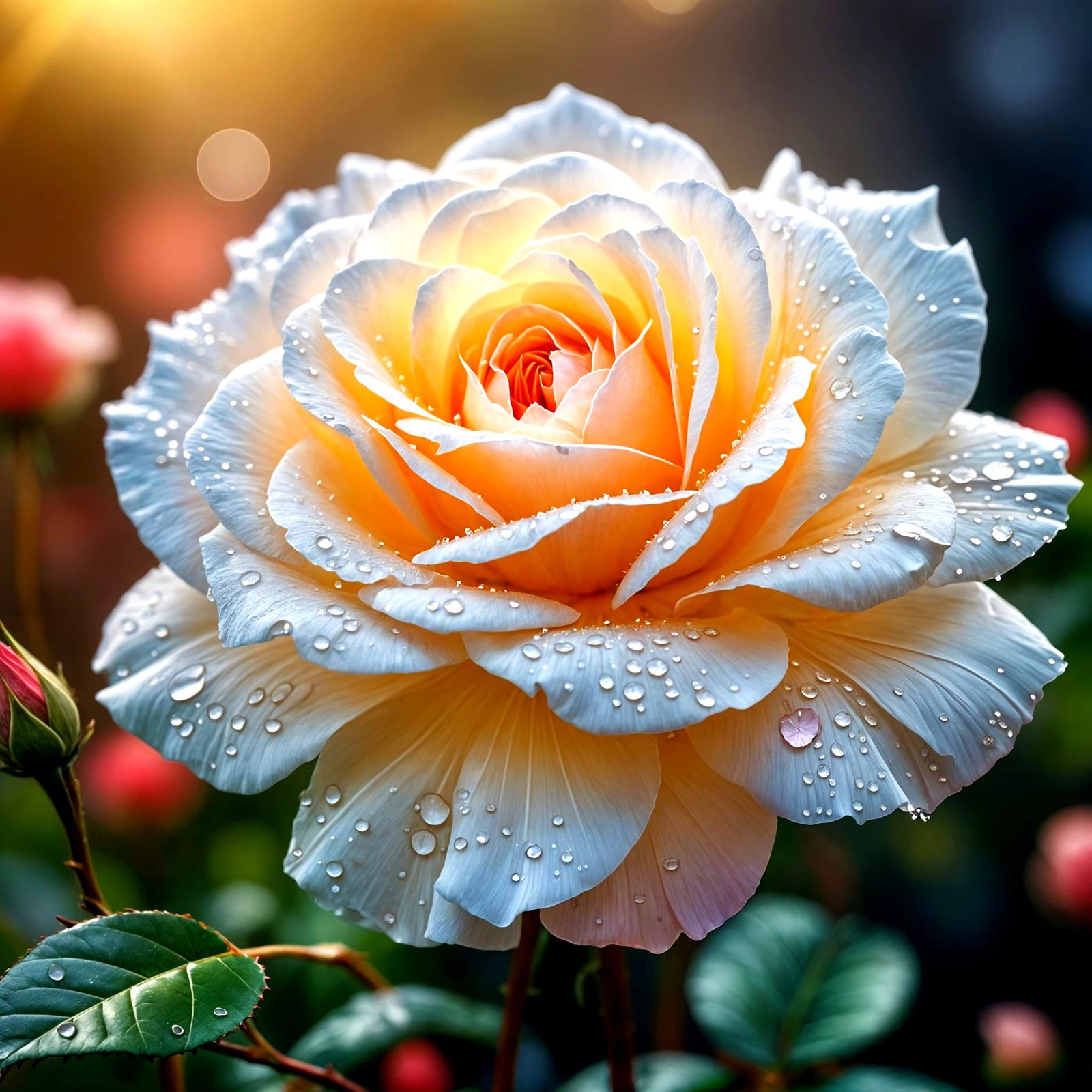 Mystical Rose of Spider Silk in Macro Art