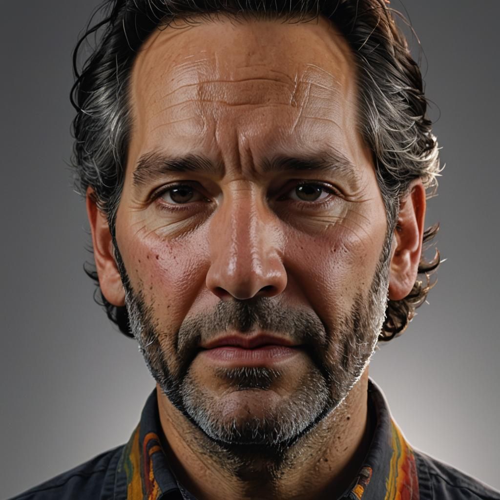 Hyperrealistic Portrait of Senior Paul Rudd