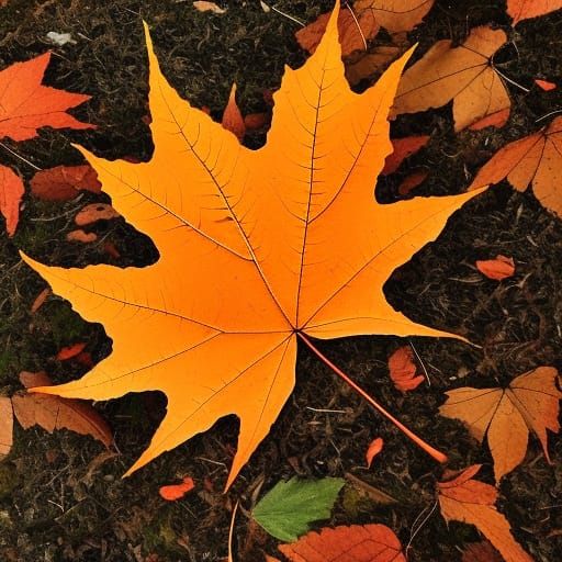 Lone Autumn Leaf's Last Stand