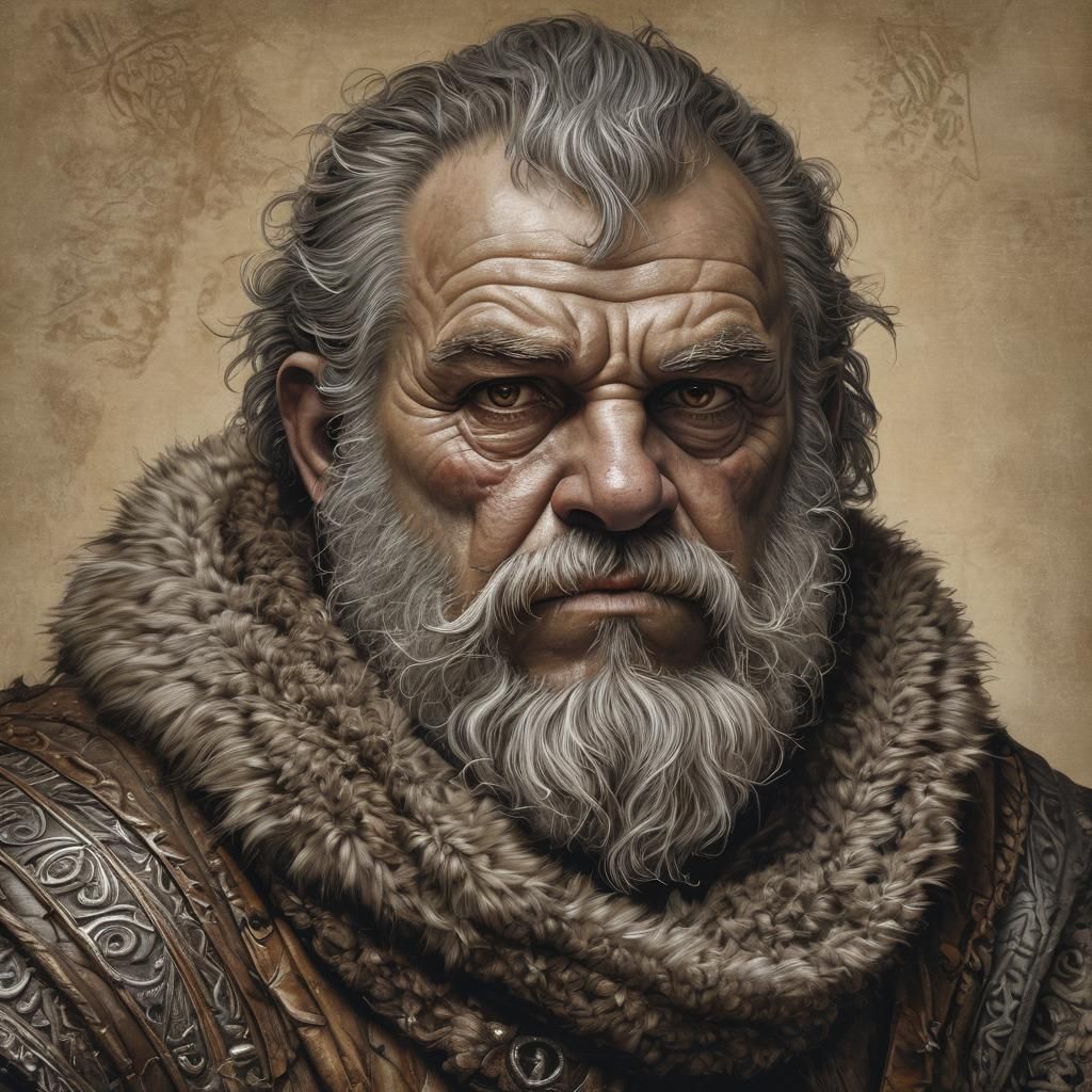 Grizzled Gruff Dwarf Barbarian