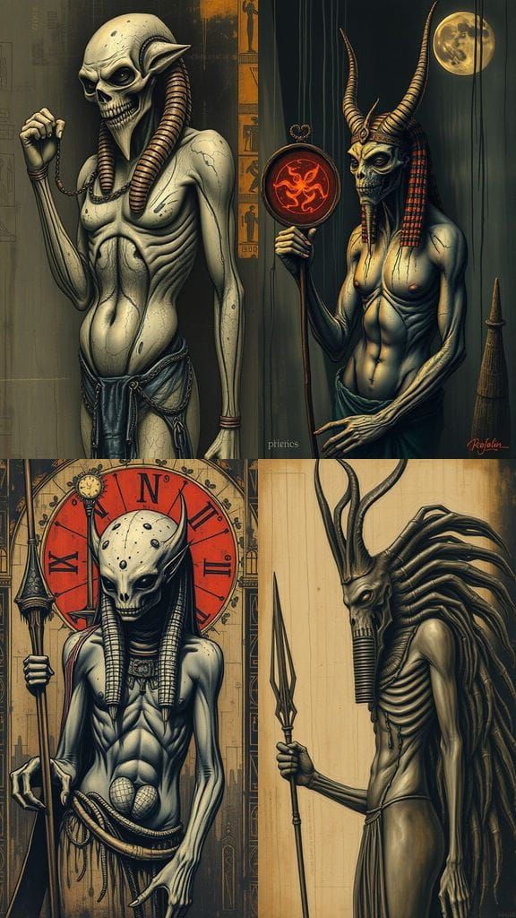 Ancient Alien Horror in Egyptian Precisionism