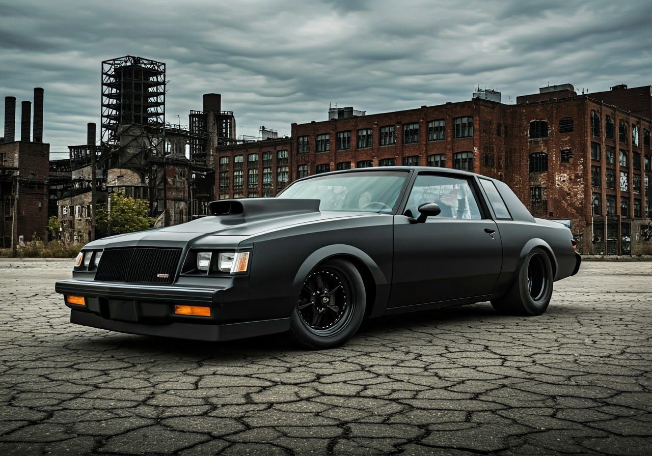 Buick GNX Pro Stock in Comic Book Style
