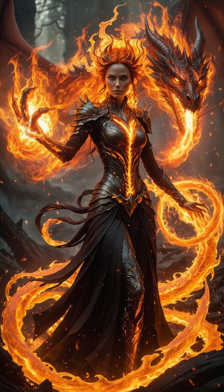 Fierce Fire Dragon Attacks Viewer