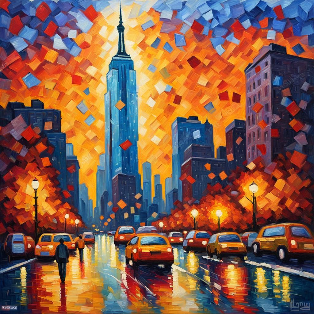 New York City Impressionist Oil Painting