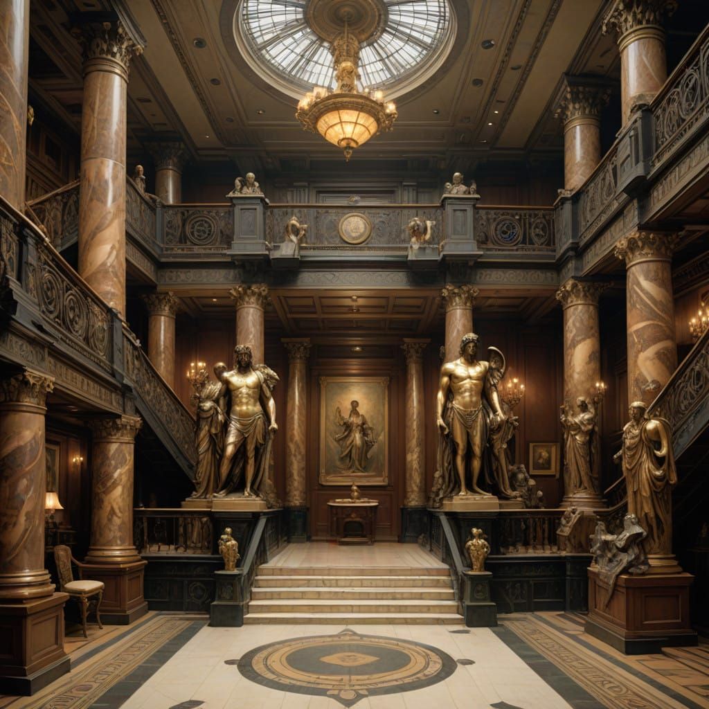 Greek Gods in Edwardian Attire on the Titanic