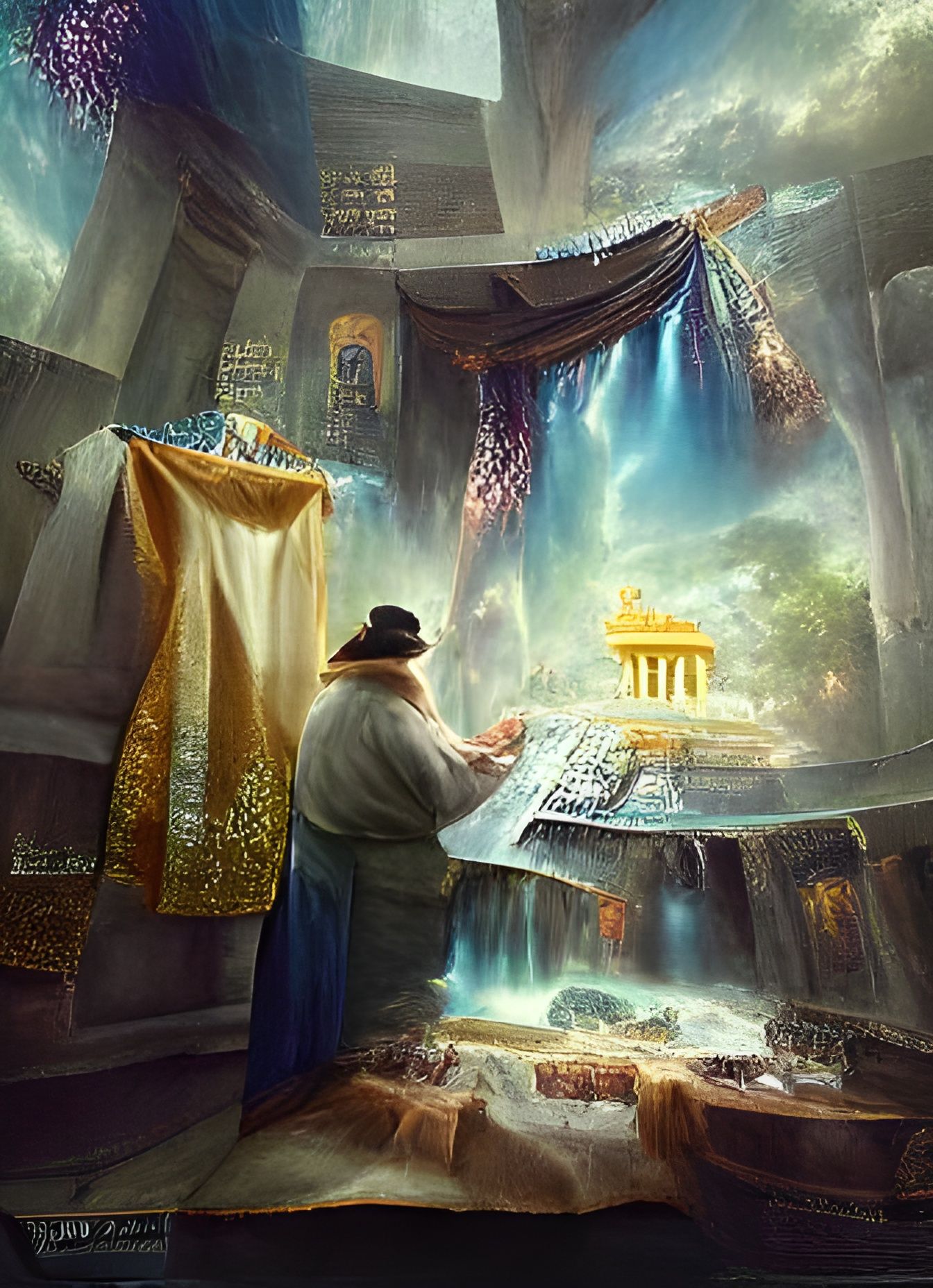 Jewish High Priest in Solomon's Temple Painting
