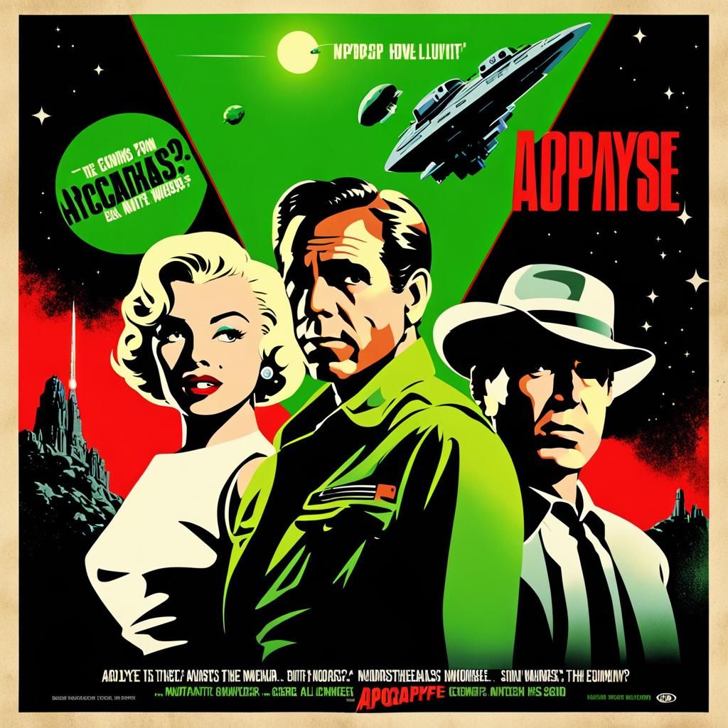 Apocalyptic Movie Poster Featuring Classic Actors