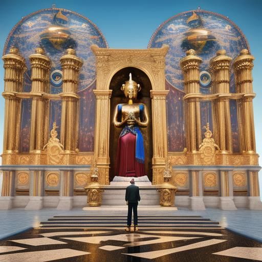 Armored Buddha in Marble Maze: Gloss Painting