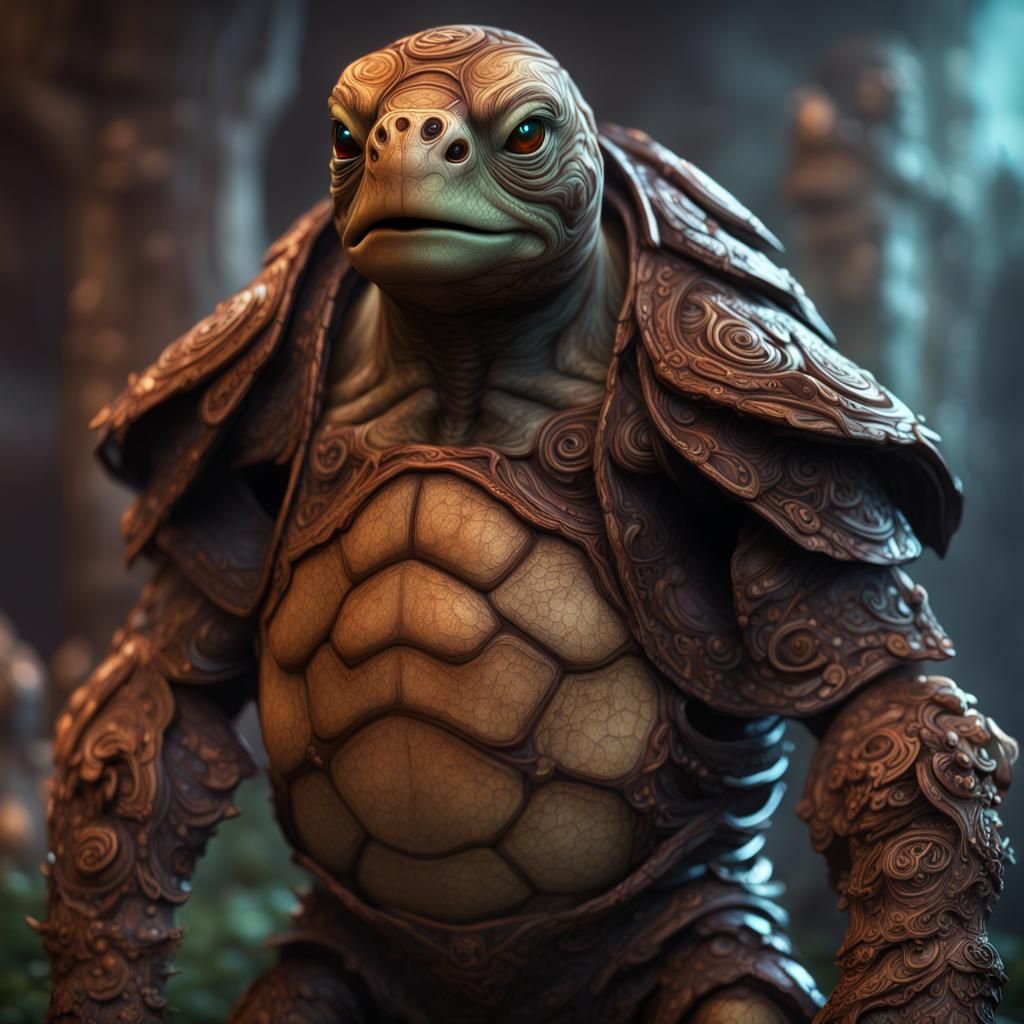 Humanoid Turtle Matte Painting in Unreal Engine 5