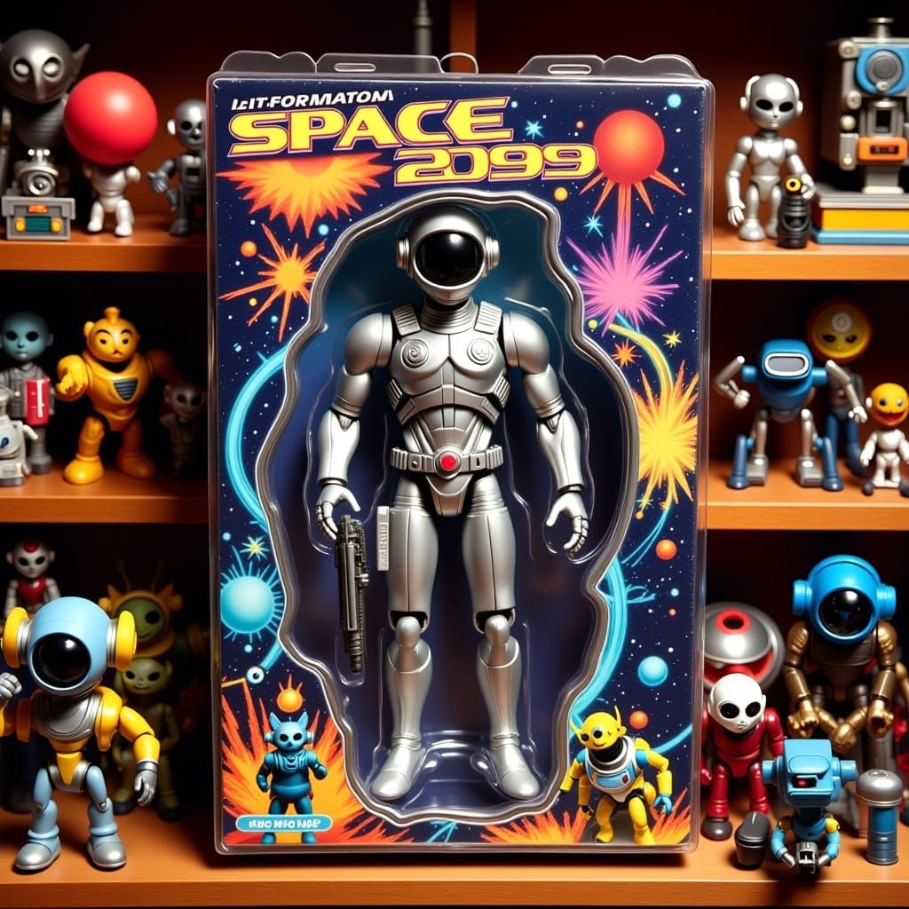 Cyberpunk Space Soldier Action Figure in Blister Pack