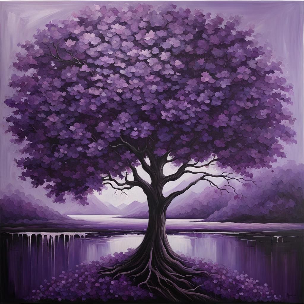 Purple Monochromatic Art