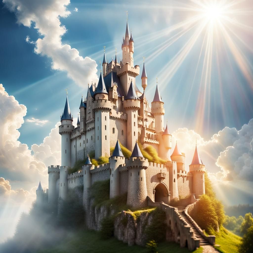 Fairytale Castle in Divine Sunshine