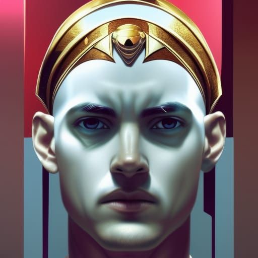 God Min Portrait in Hyperdetailed Style