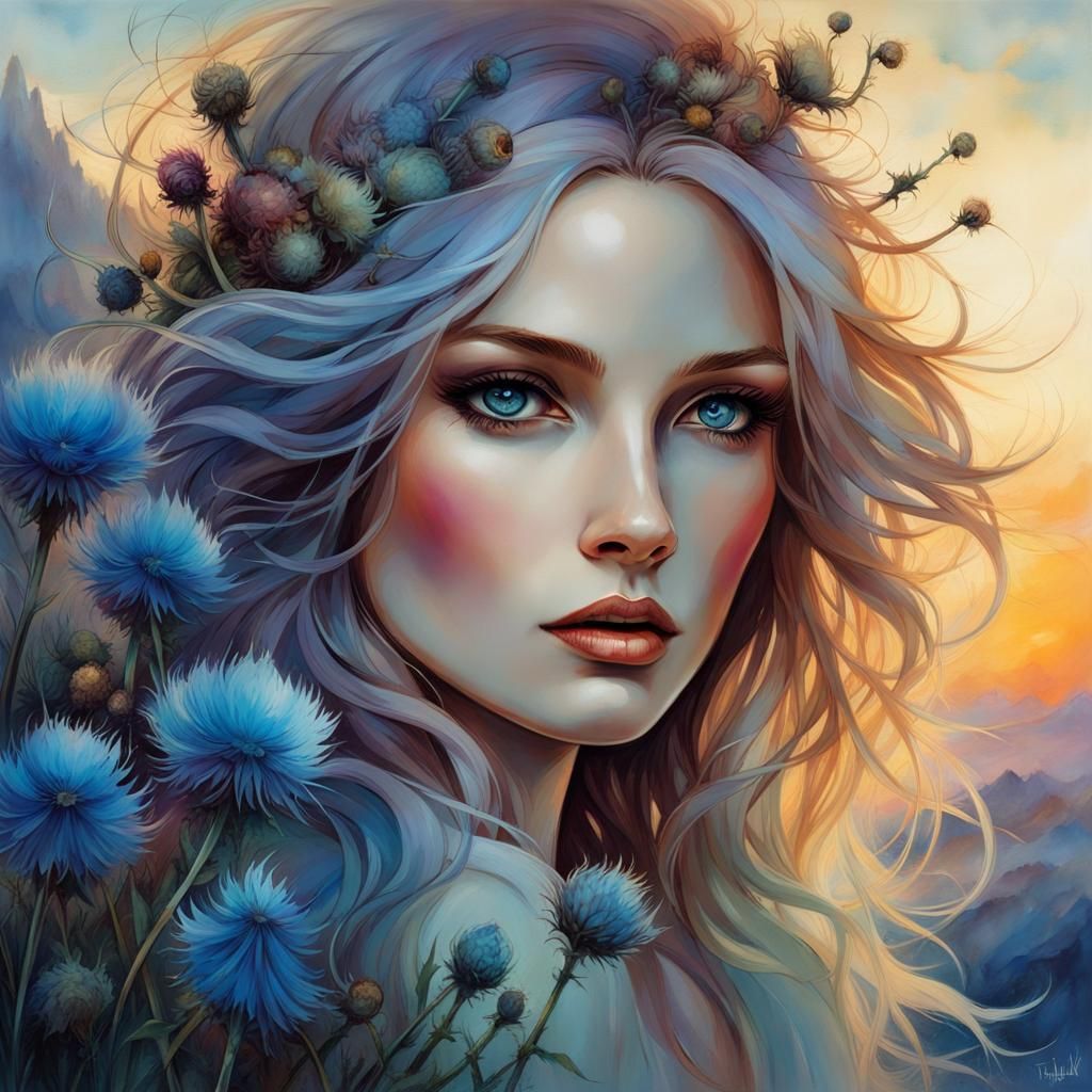 Art of a beautiful woman,oil paint realistic, beautiful,...