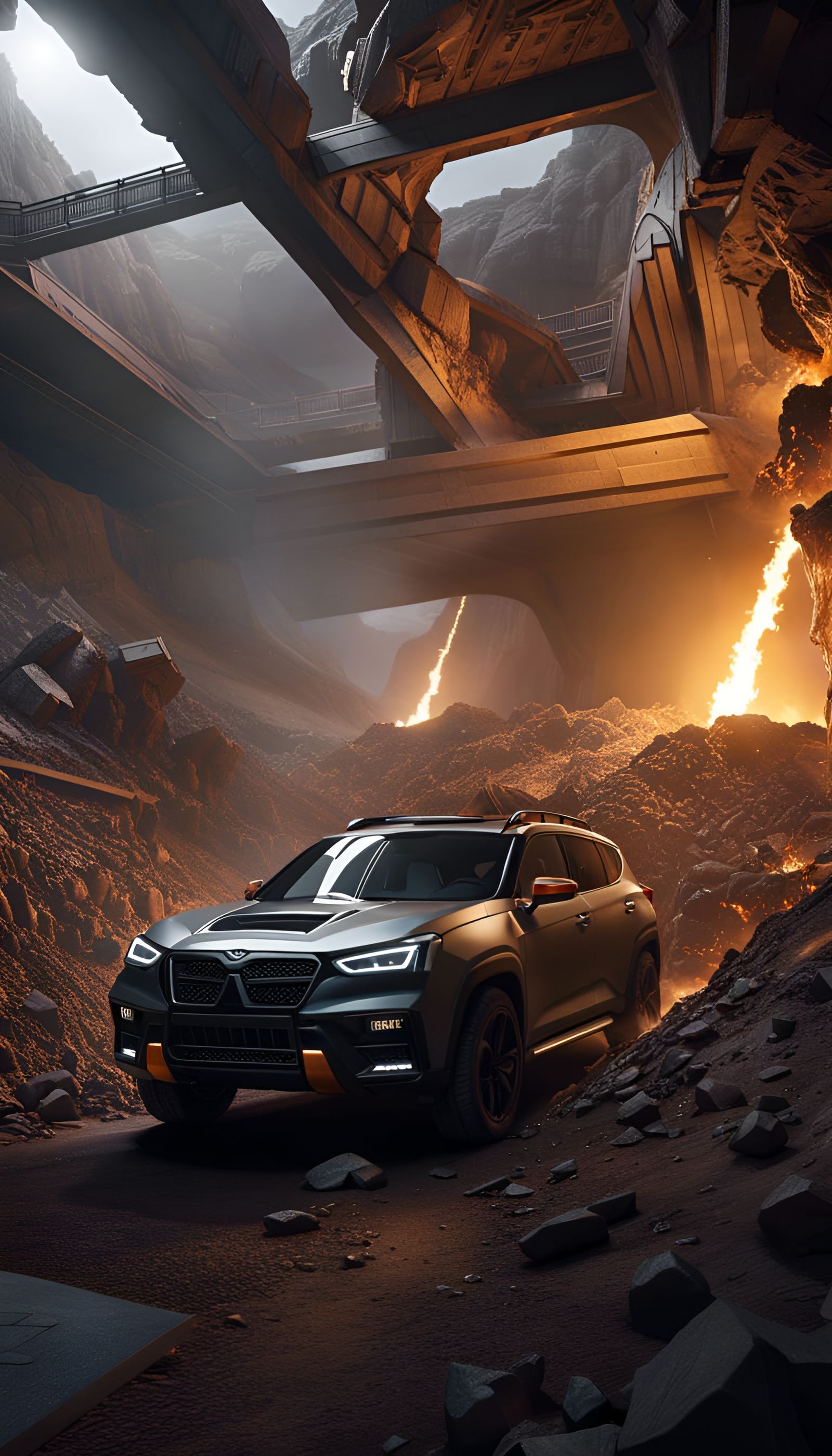 Post-Apocalyptic Bunker Concept Art in Photorealistic Style