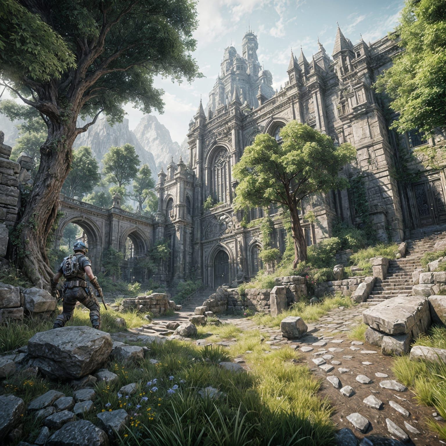 Ruined Building Reclaimed by Nature