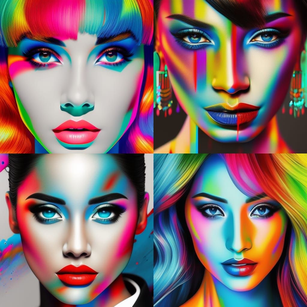 Graffiti Hip Hop Portrait in Pop Art Style