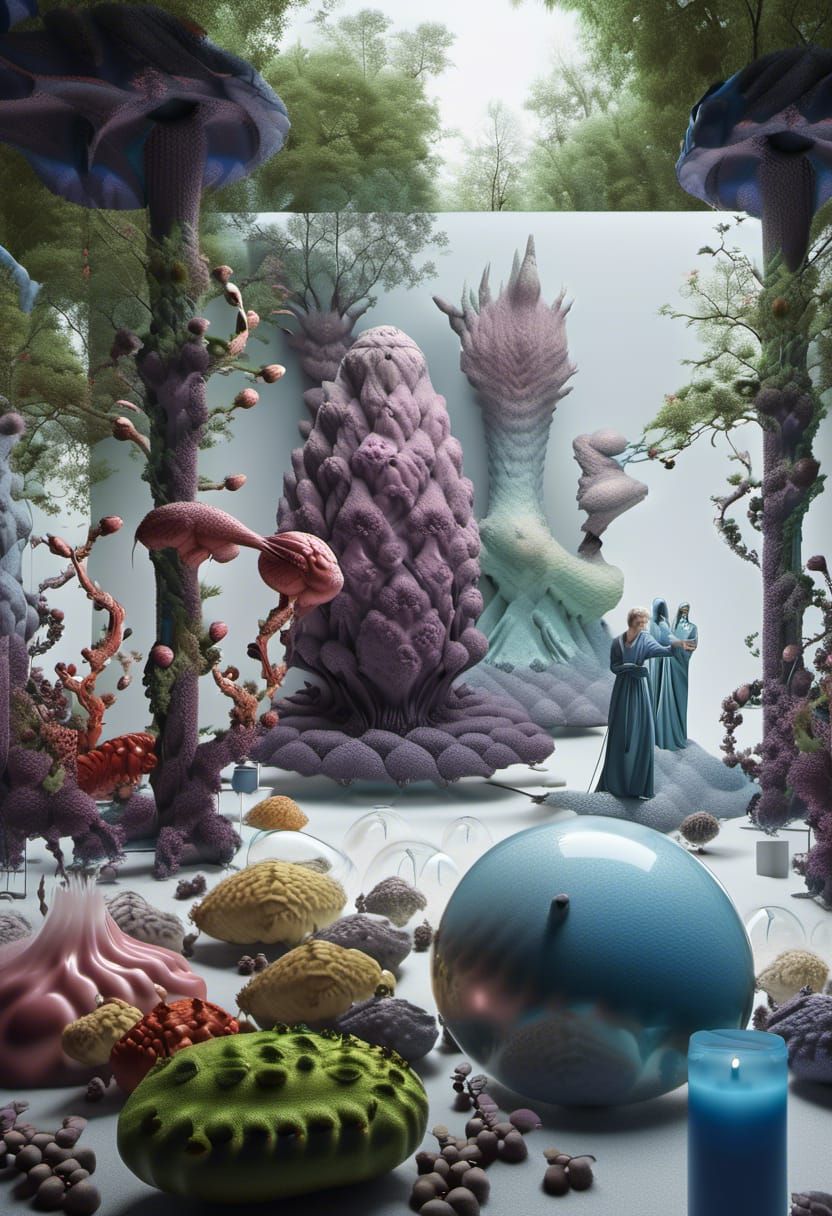 Surreal Portraits in White Laboratory, Magical Realism