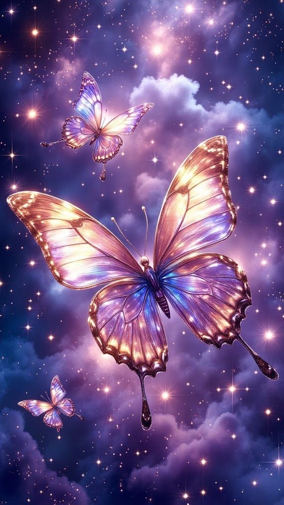 <lora:Exquisite Flux:1.0> Digital art butterflies digital pa...