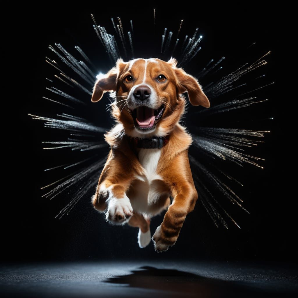 Levitating Dog: Experimental High-Speed Photography