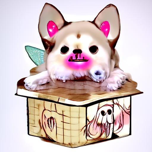 Dog Kawaii Creature: Adorable AI Art