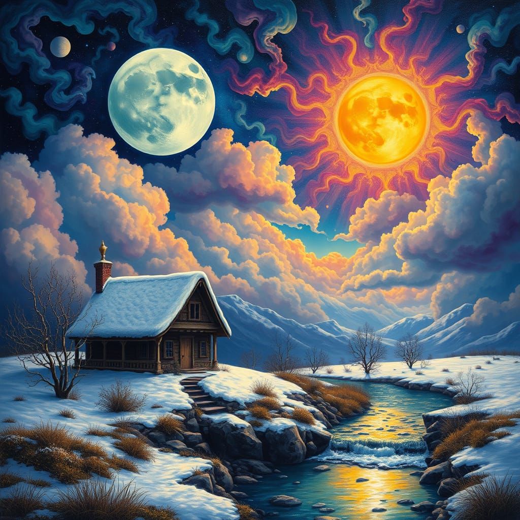 Celestial Harmony in Vibrant Colors