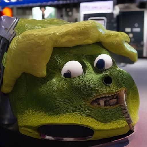 Porcelain and Chewing Gum Sculptures in White Cube Gallery