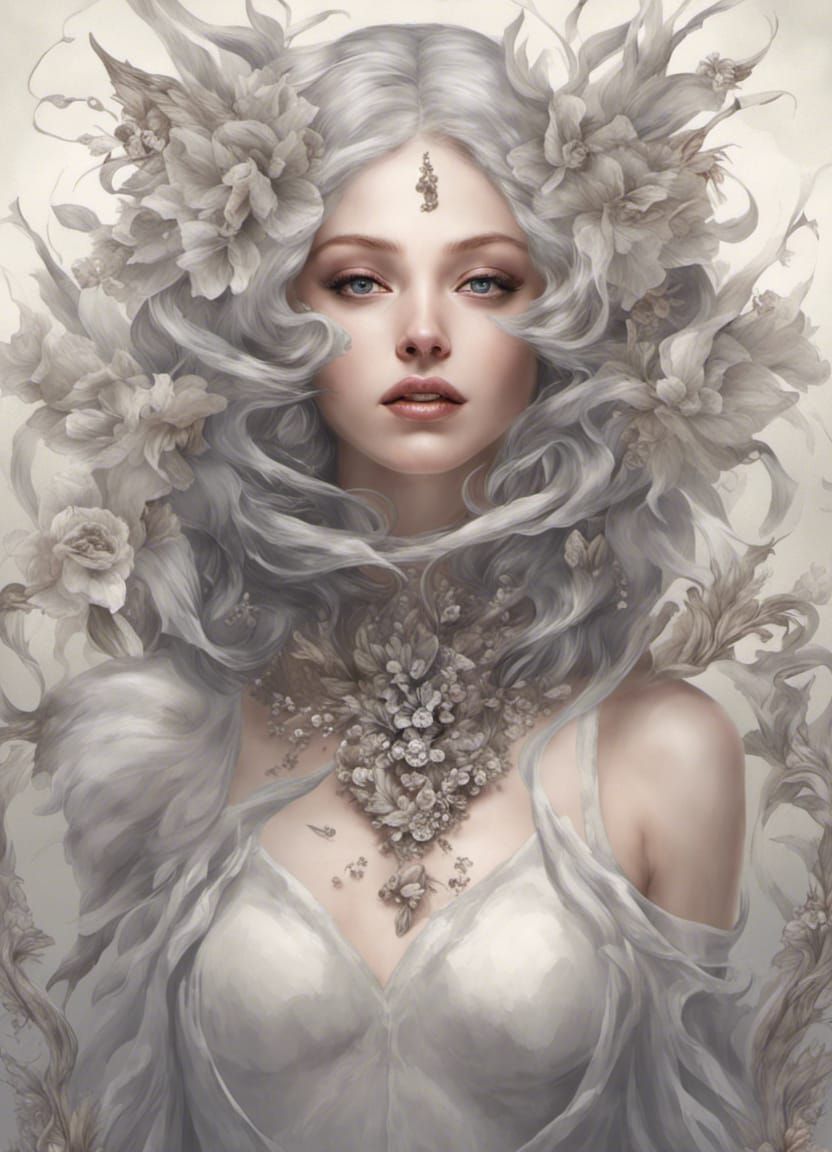 Laughing Woman Portrait in Digital Art Style