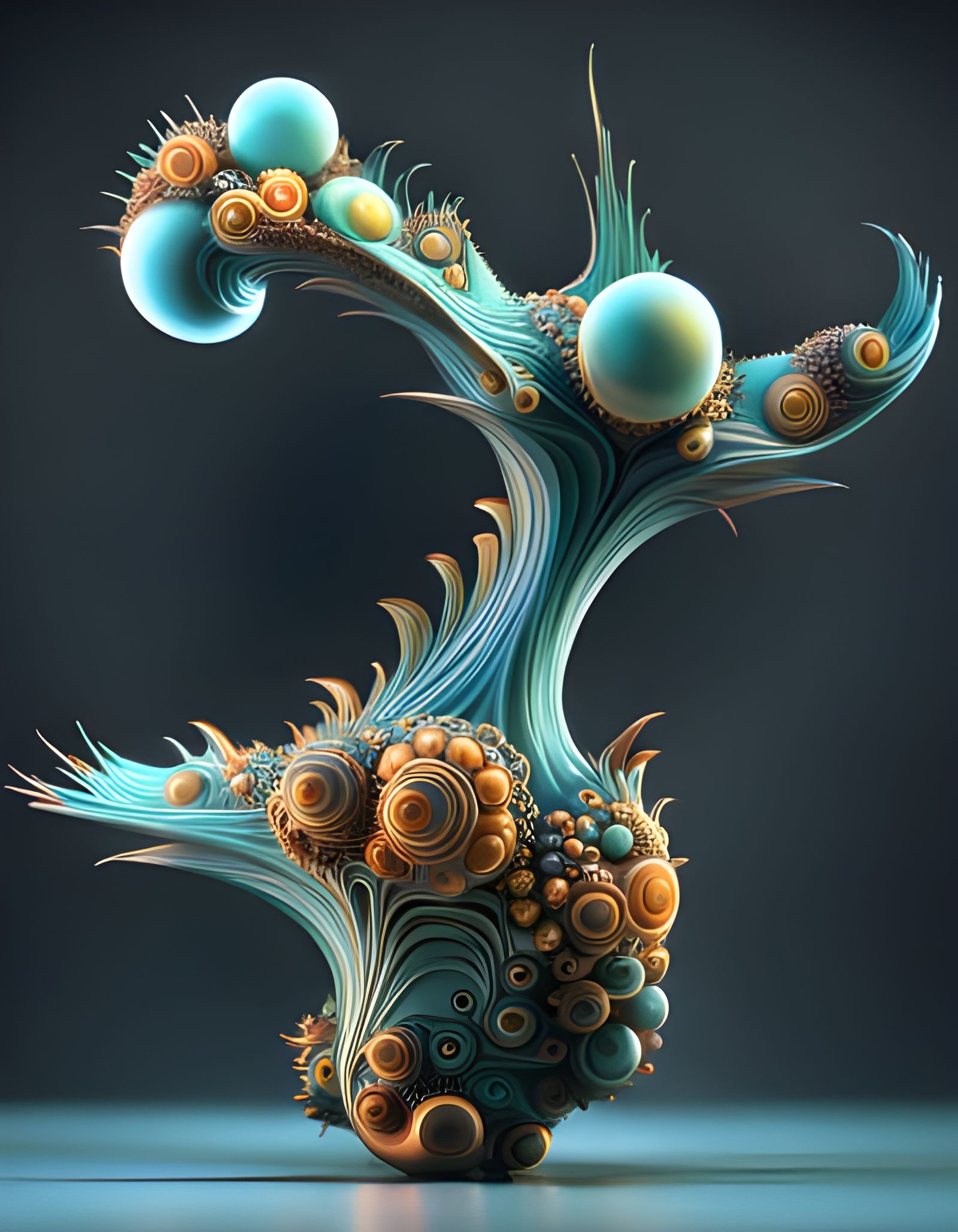 Iridescent Fractal Growths: 3D Mandelbulb Sculpture