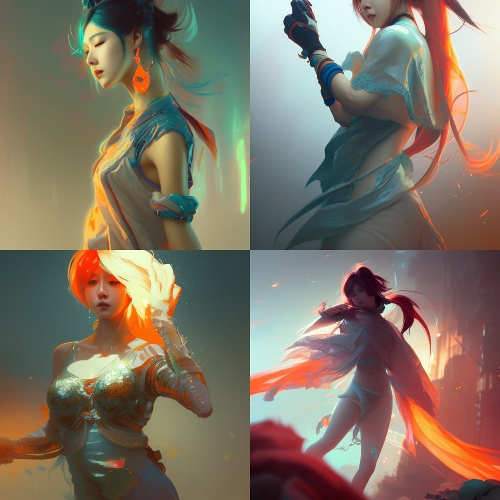 K-Pop Art in Art Nouveau Style