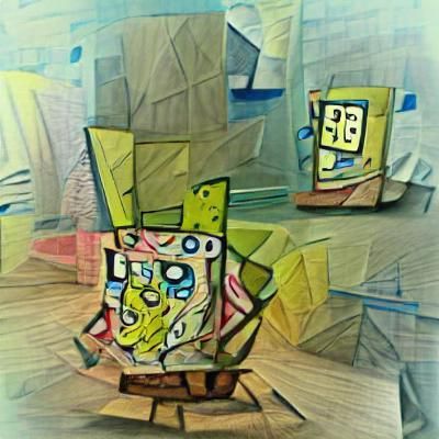 Cubist Spongebob Squarepants