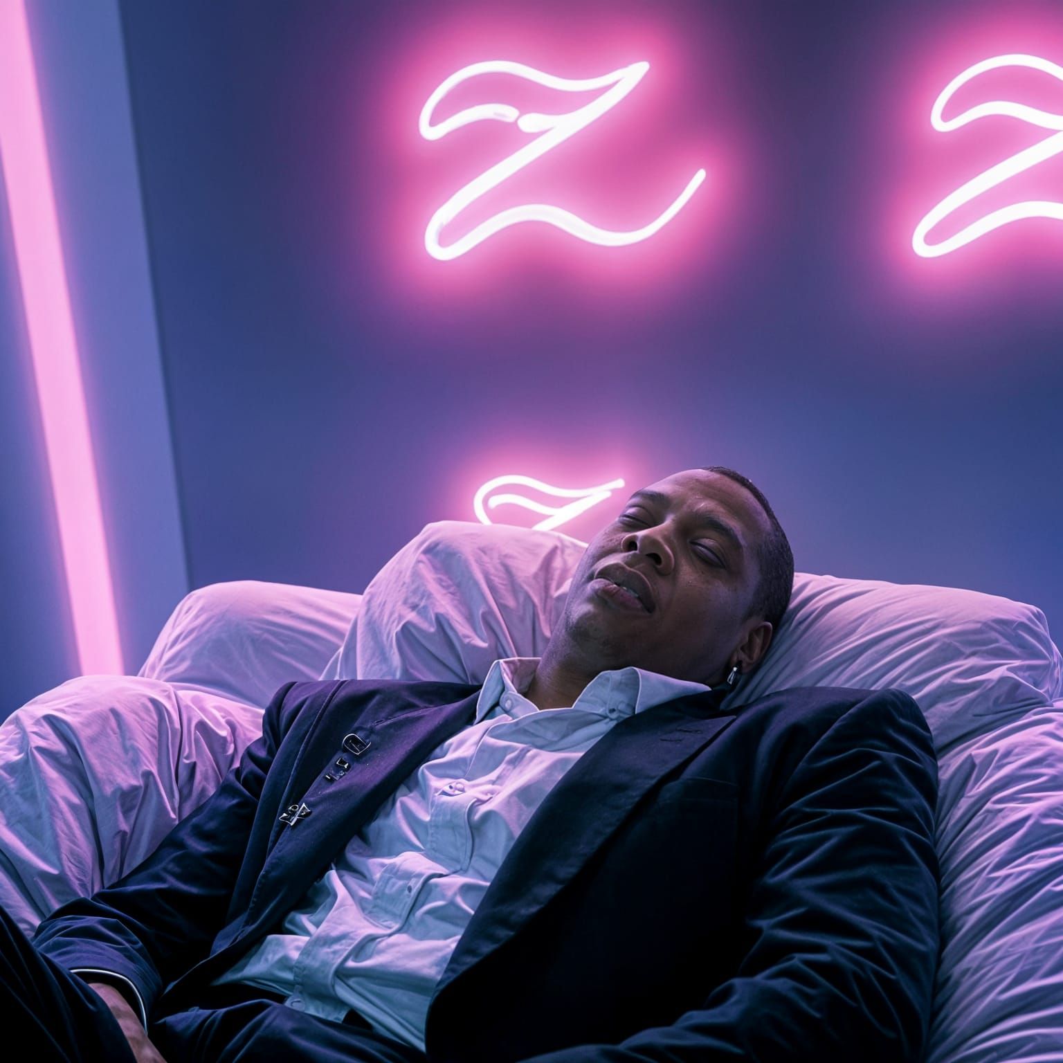Jay-Z Asleep with Floating Zs