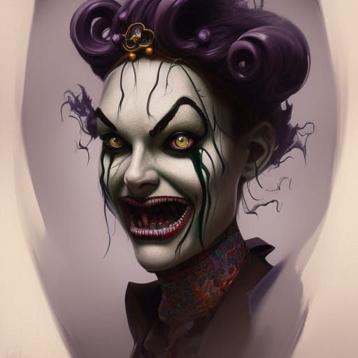 High Gothic Horror Clown Portrait in Unreal Engine 5