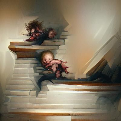 Sinister Babies Falling Down Stairs