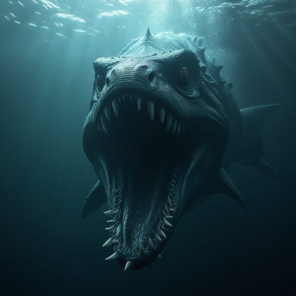 Surreal Underwater Nightmare in Hyper-Realistic Detail