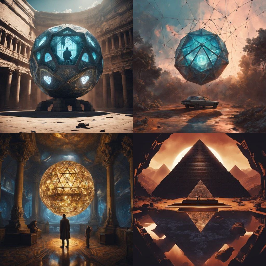 Ethereal Portal Within Metatron Cube