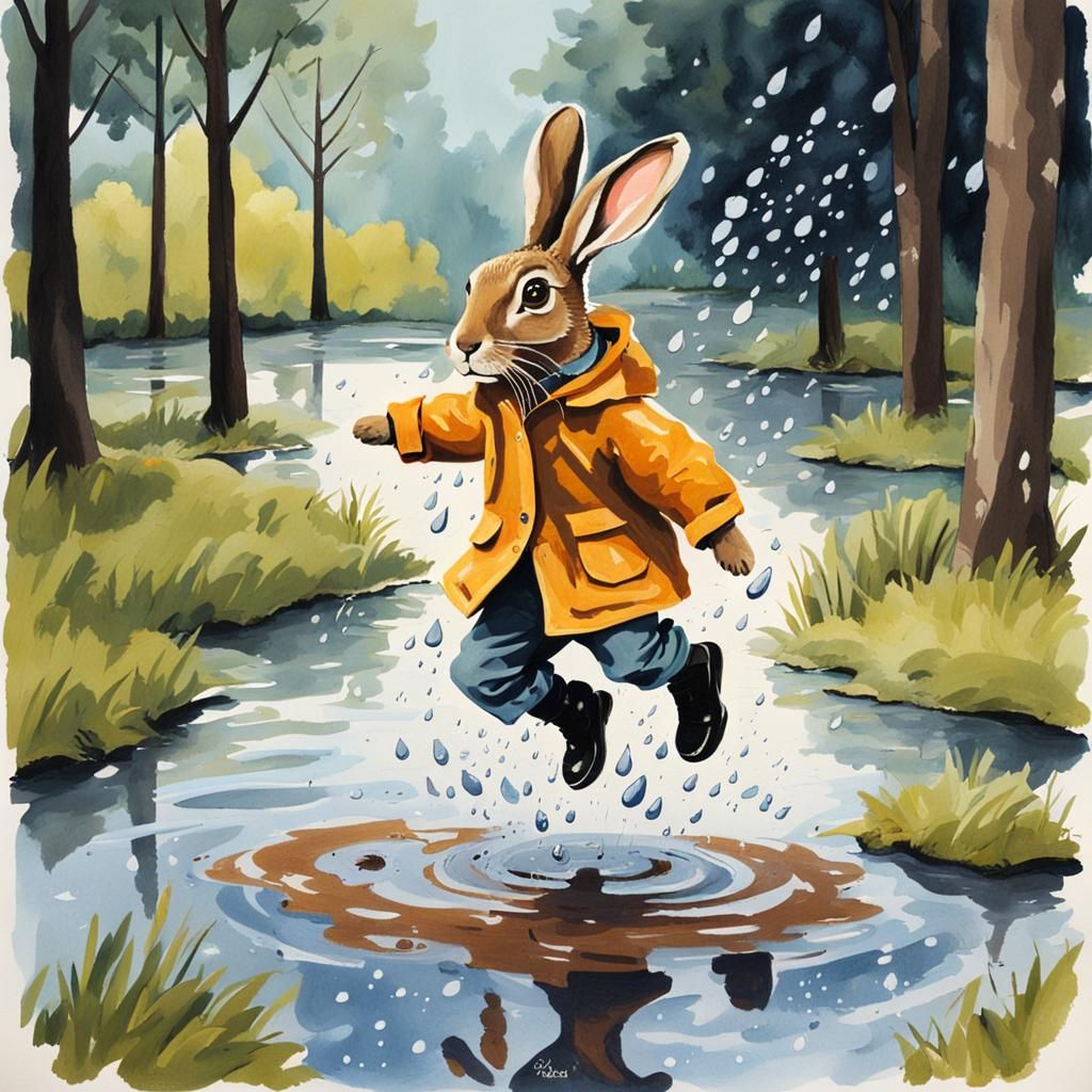 Jumping in a puddle