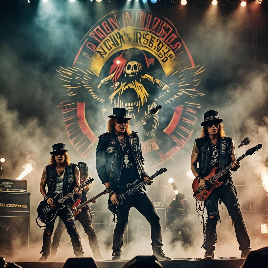 Guns N' Roses Live on Stage in Concert