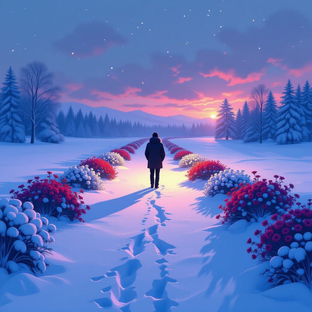 Figure Between Winter and Summer Paths