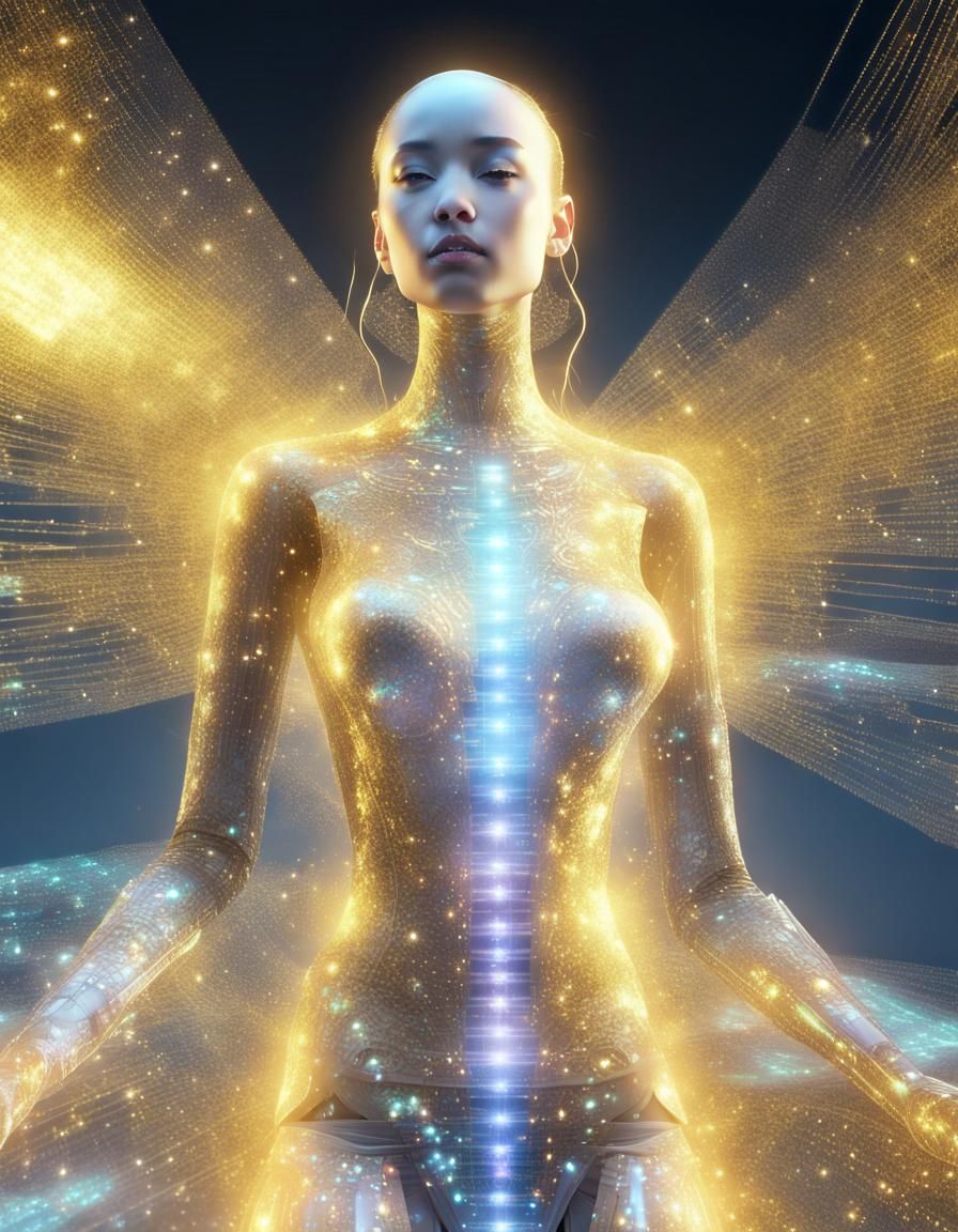 Translucent fairy hologram.