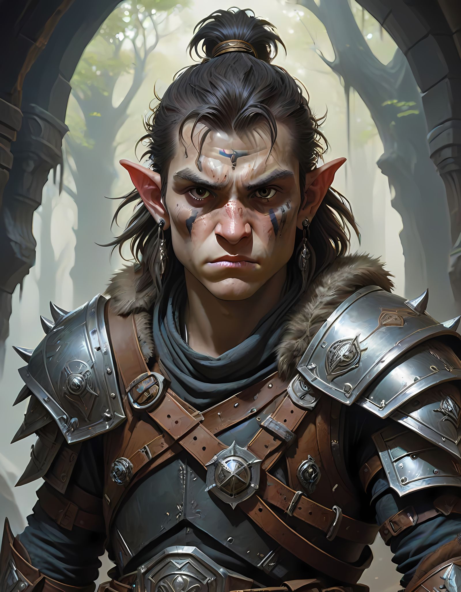 Hyper-Realistic Gnome Barbarian Portrait