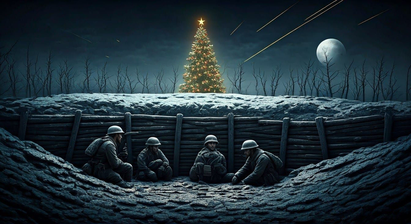 Hope Amidst Wartime Ruin, Christmas Miracle in a Devastated...
