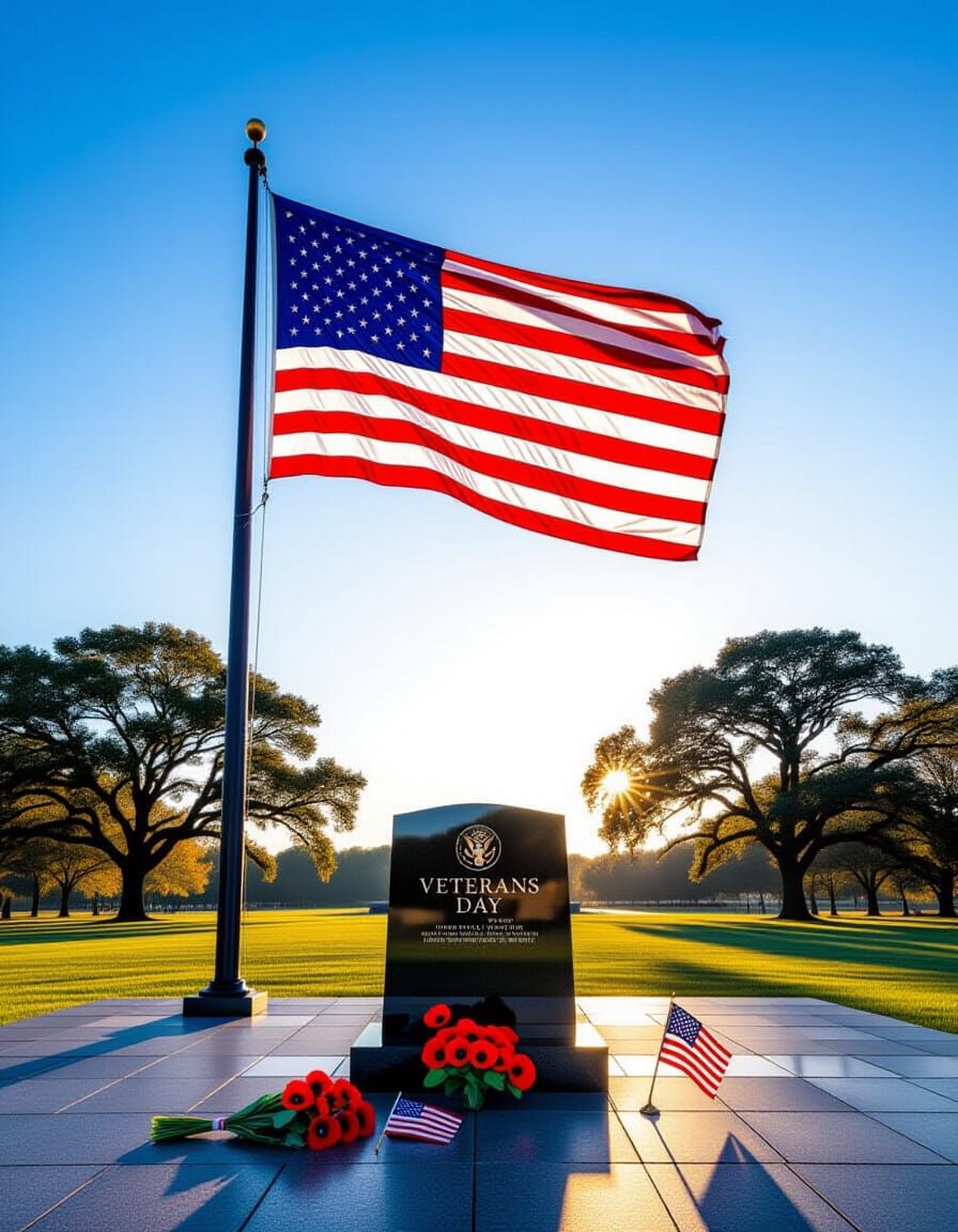 Veterans Day Memorial at Dawn