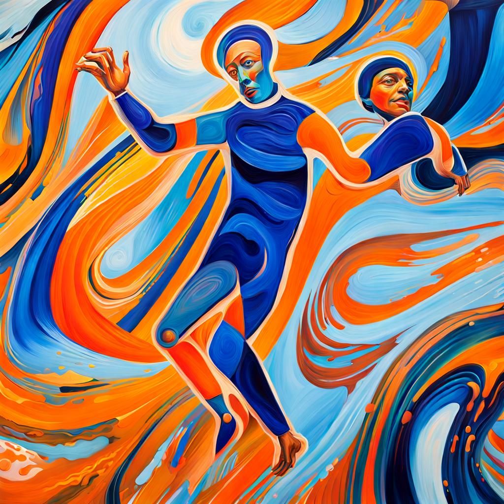 Divine Anguish in Vibrant Abstract Expressionism