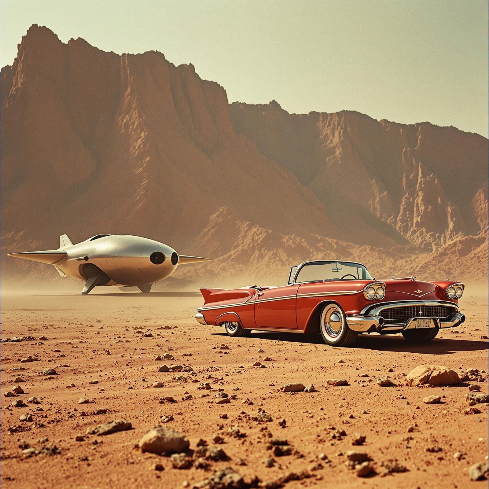 Vintage Car on Mars: Cinematic Science Fiction