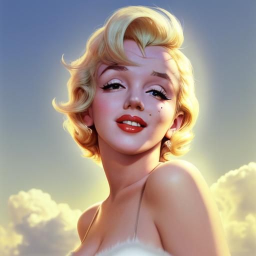 Iconic Marilyn Monroe Portrait in Divine Light