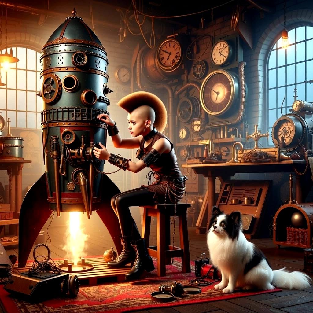 Girl in Inventor's Attire