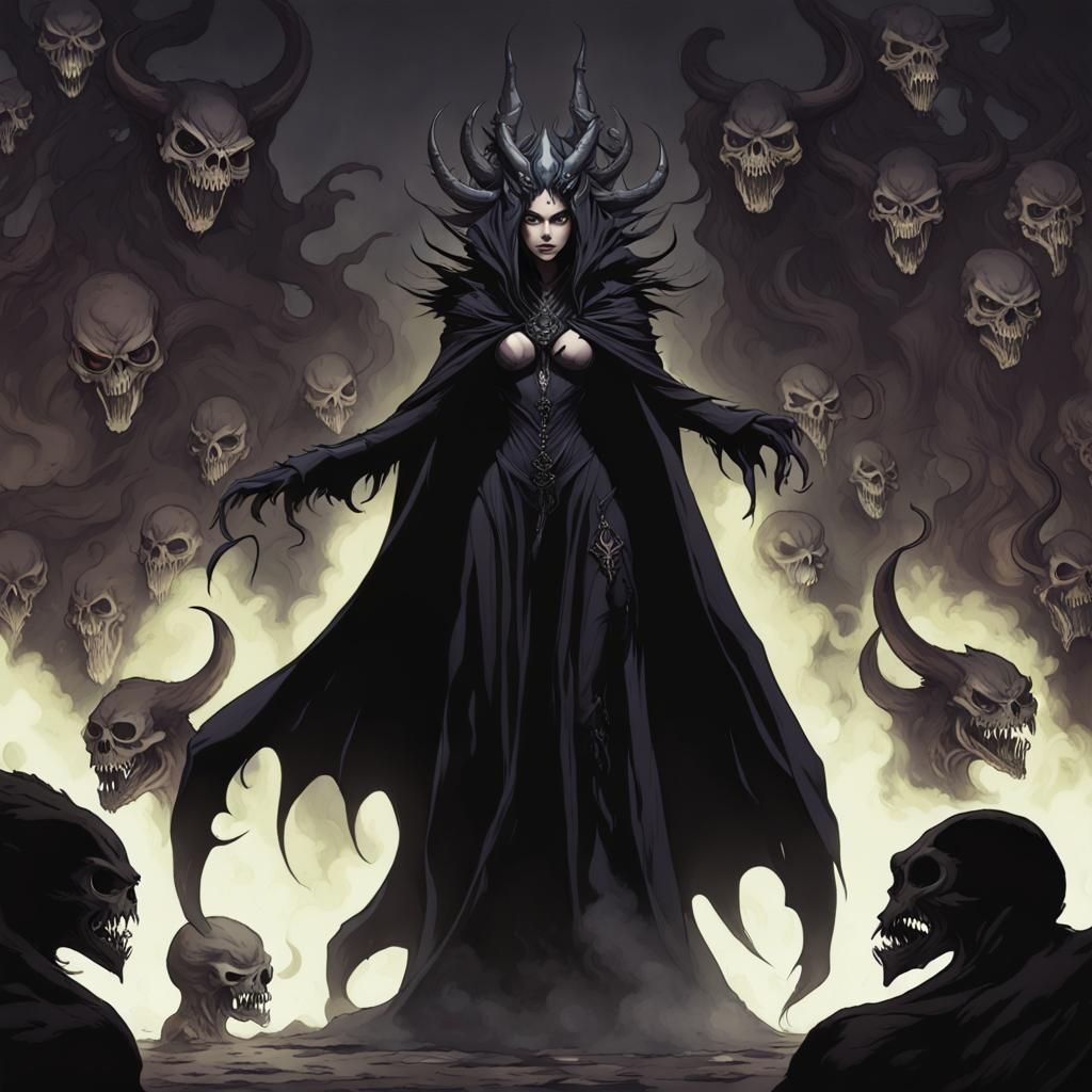 Tyrannical Leader Commands Skeleton Army in Dark Realm