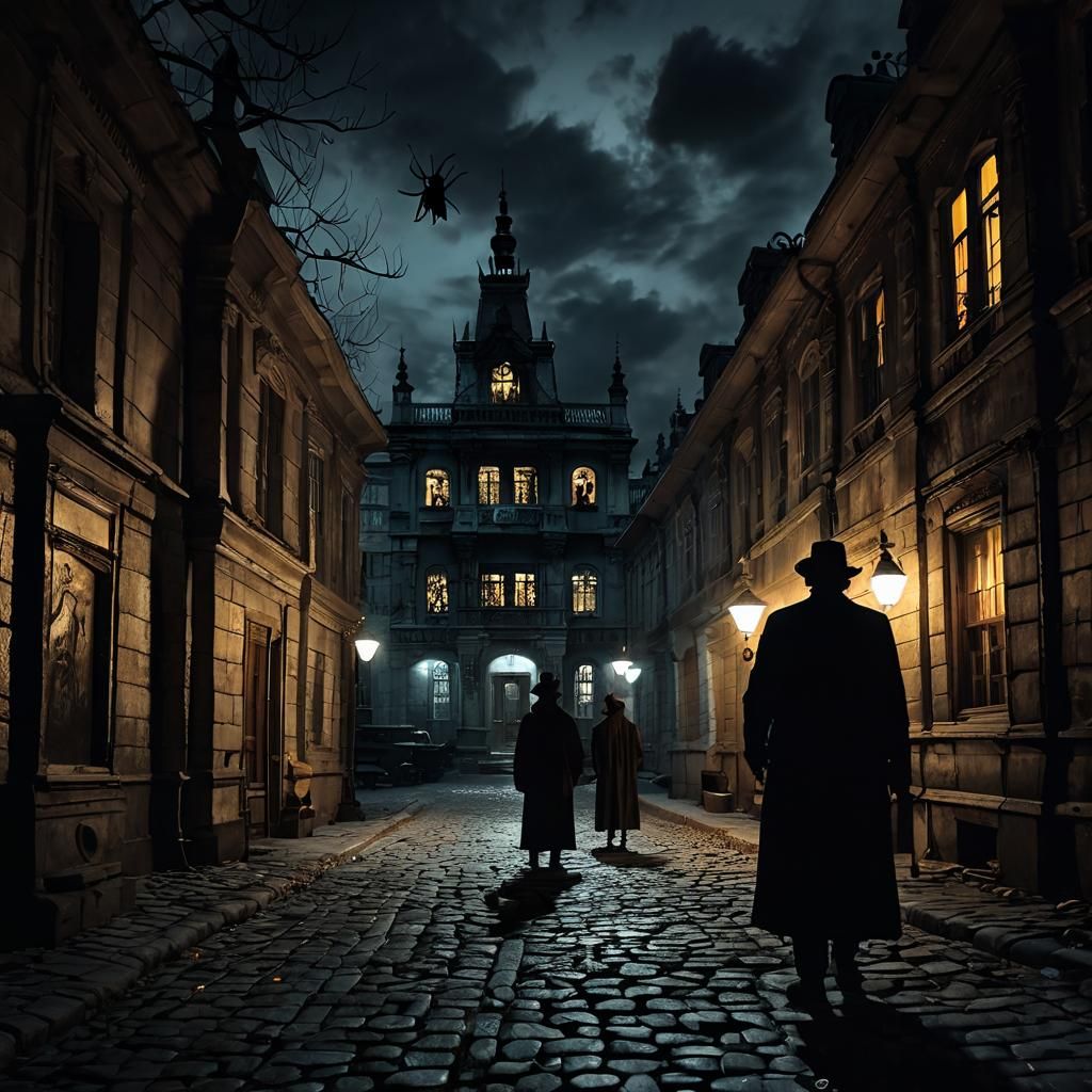 Haunted House in Budapest: Gothic Surrealist Cityscape